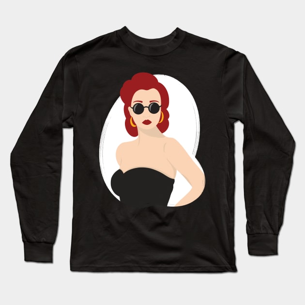 Renata, the vintage hottie Long Sleeve T-Shirt by Simplulina